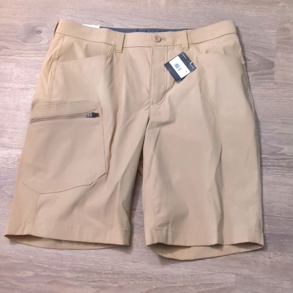 Eddie Bauer LT khaki active fit Ranier shorts size 34